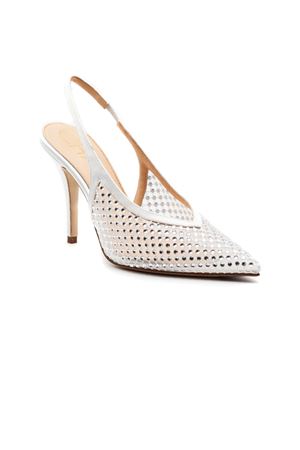 Dècolletè slingback in rete traforata bianca CHANTAL 1962 | 3037BIANCO